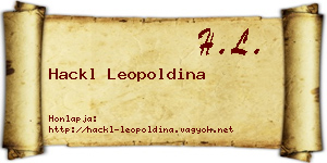 Hackl Leopoldina névjegykártya
